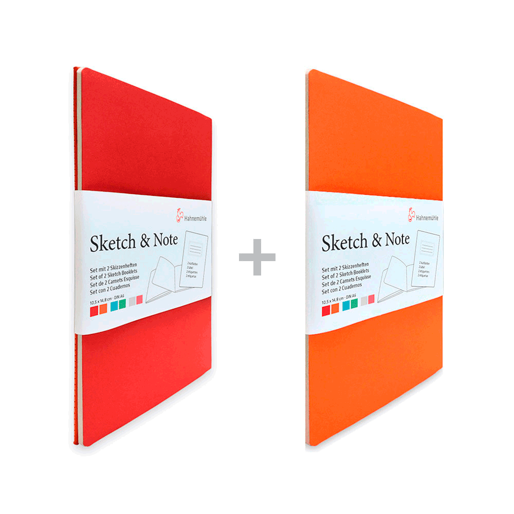 Sketch & Note Vermelho e Laranja 125g/m² A6 Hahnemuhle haikai