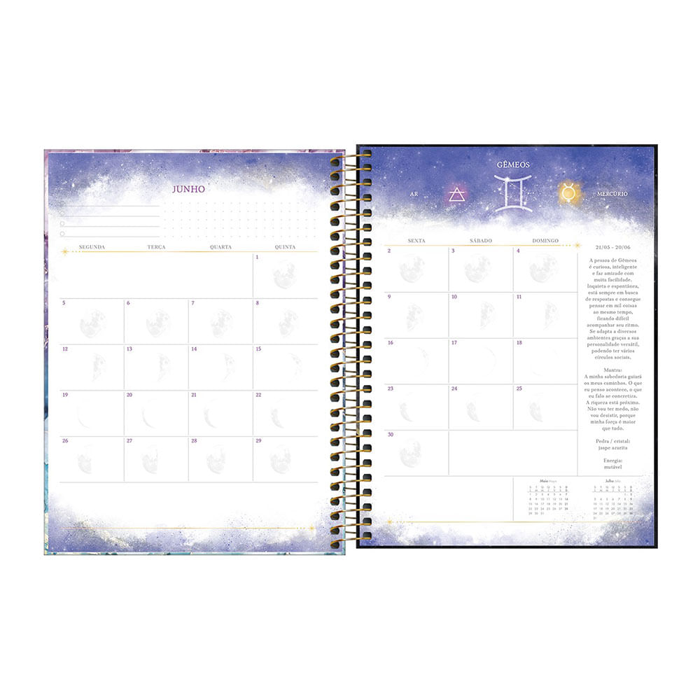 Planner Espiral 2023 Cosmic Magic Tilibra haikai