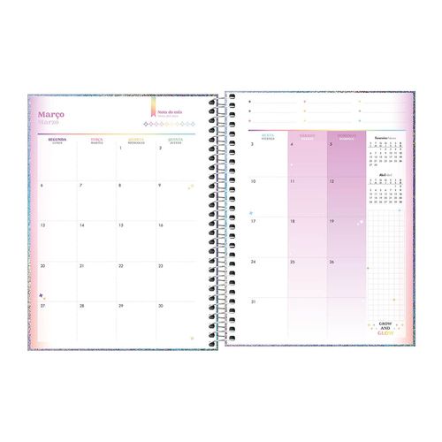 Planner Espiral 2023 Just Keep Glowing Tilibra haikai